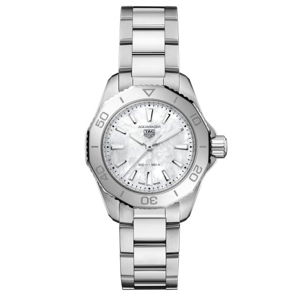 Tag Heuer Aquaracer Professional Mother Of Pearl Dial  200 Quartz Stainless Steel Watch 30mm (WBP1418.BA0622)